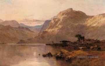 Étangs lacs et chutes d’eau œuvres - Crafnant Pays de Galles du Nord paysage Alfred de Breanski Snr